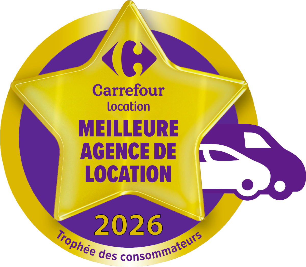 Badge Lauréat CARREFOUR LOCATION VÉHICULES